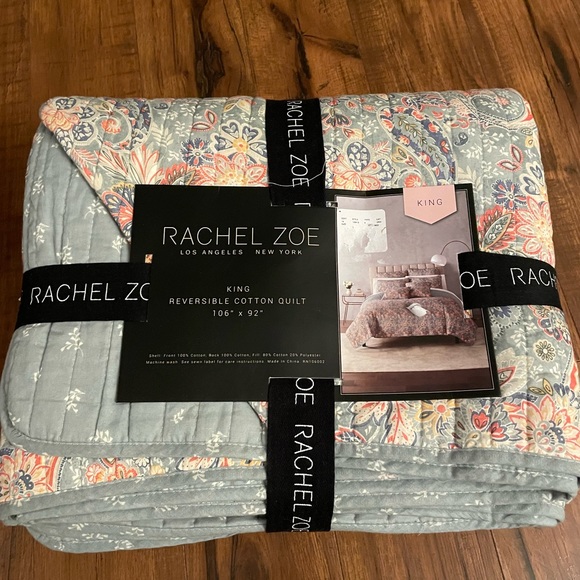 Rachel Zoe Bedding Rachel Zoe Pailsey King Size Reversible Quilt